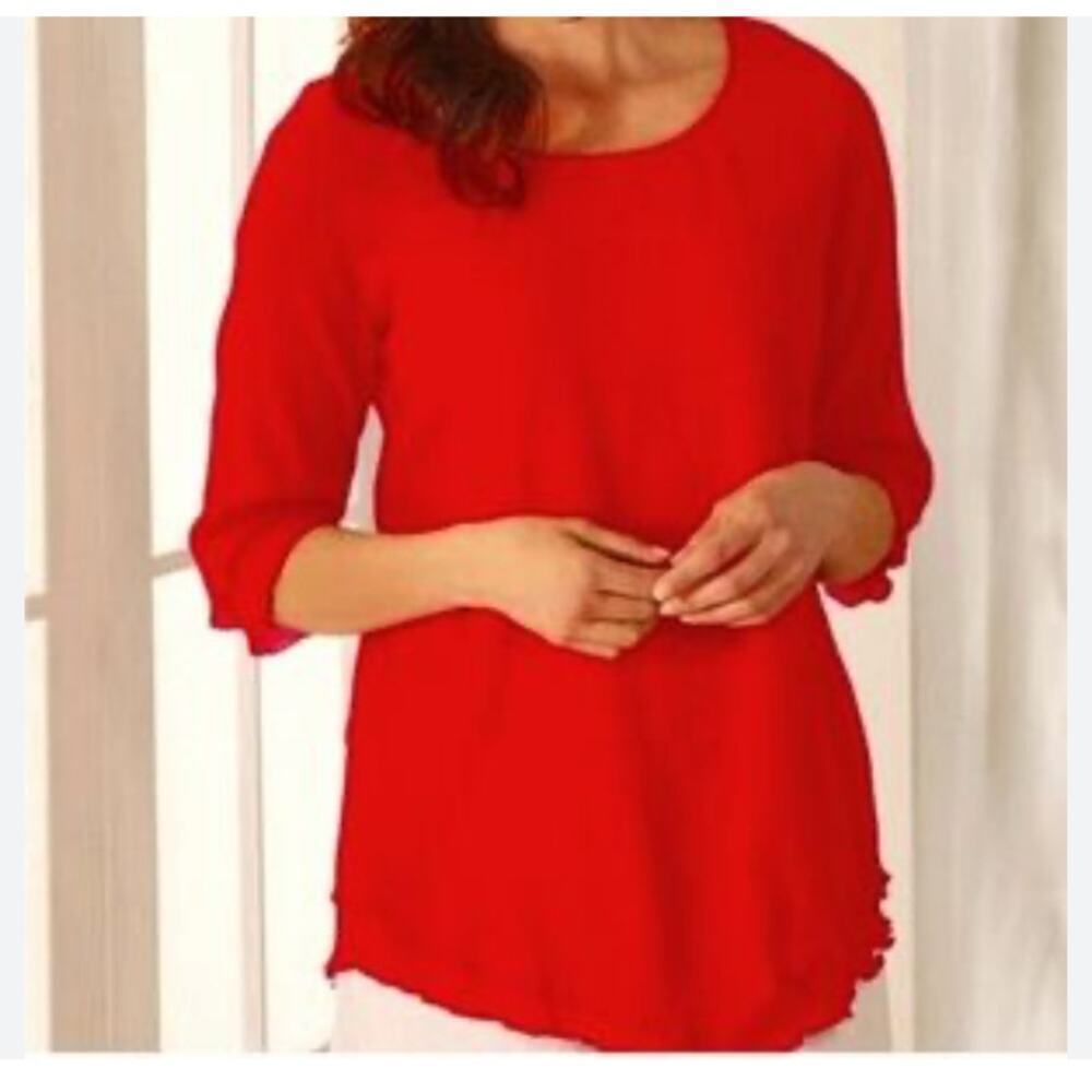 Soft Surroundings Texture Blouse Size Medium